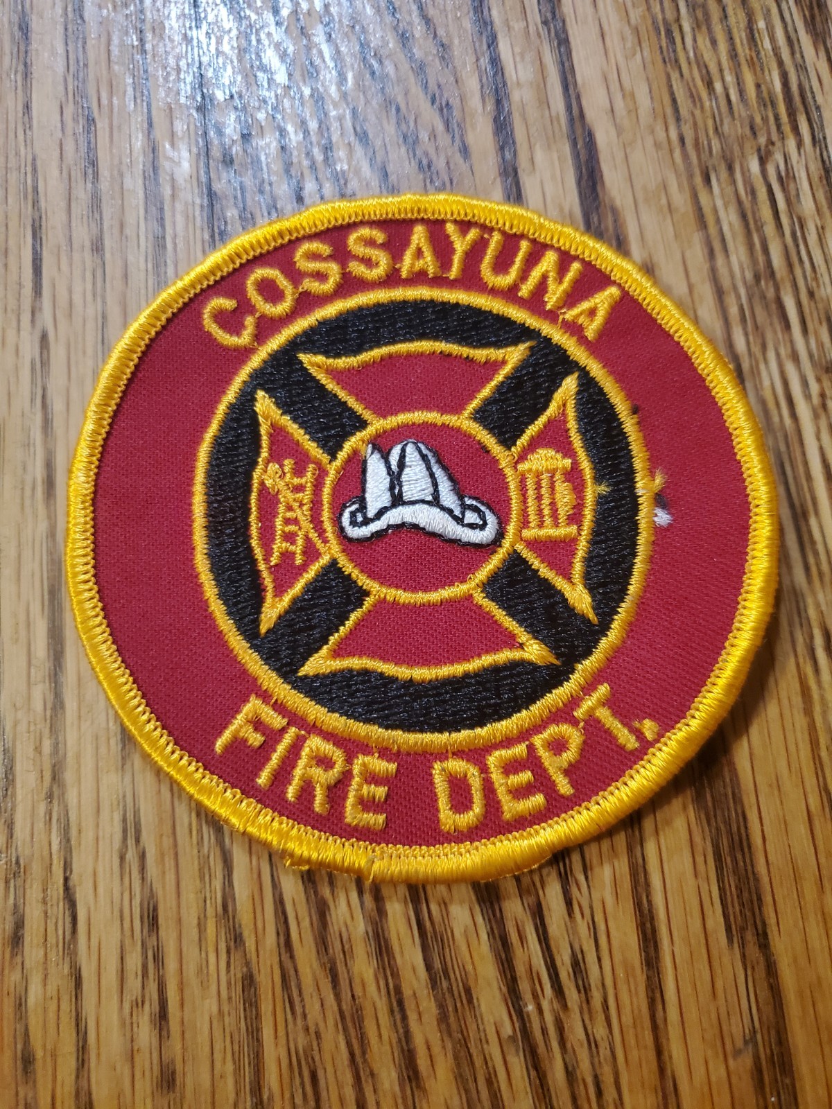 Vintage Cossayuna Fire Department patch, a collectible item from the...