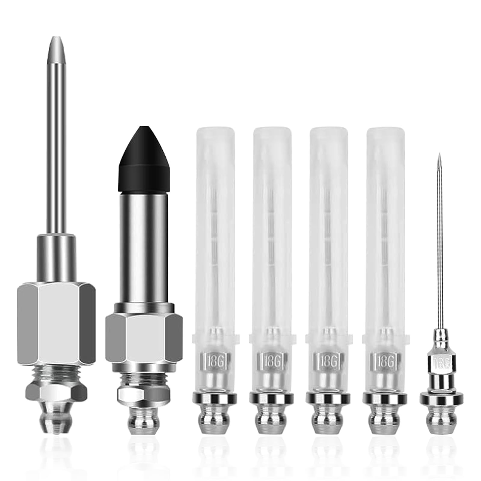 Auckyeer Grease Gun Needle Tip Kit 7 Pcs, 5Pc Grease Gun Needle Tip Mouth