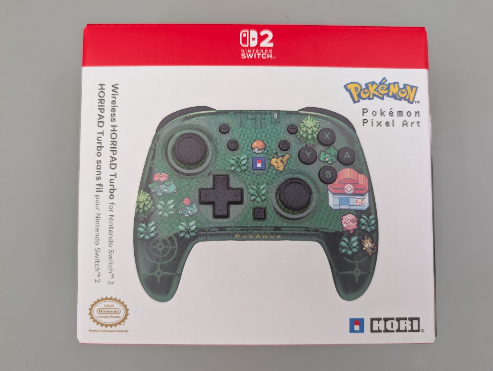 HORI Wireless HORIPAD Turbo Pokémon Pixel Art Green Controller for Switch 2 NEW