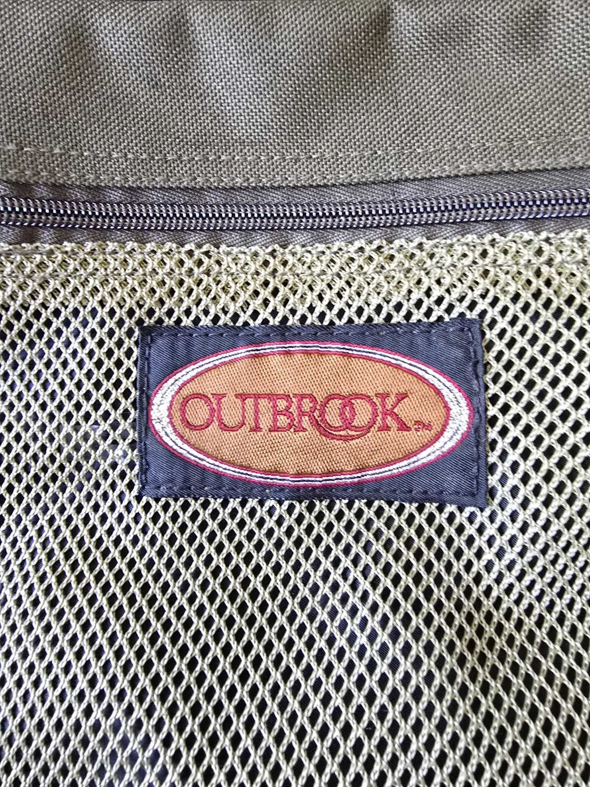 Outbrook Canvas Hiking Backpack Medium Green/Tan/Black 4 Pockets Padded Straps