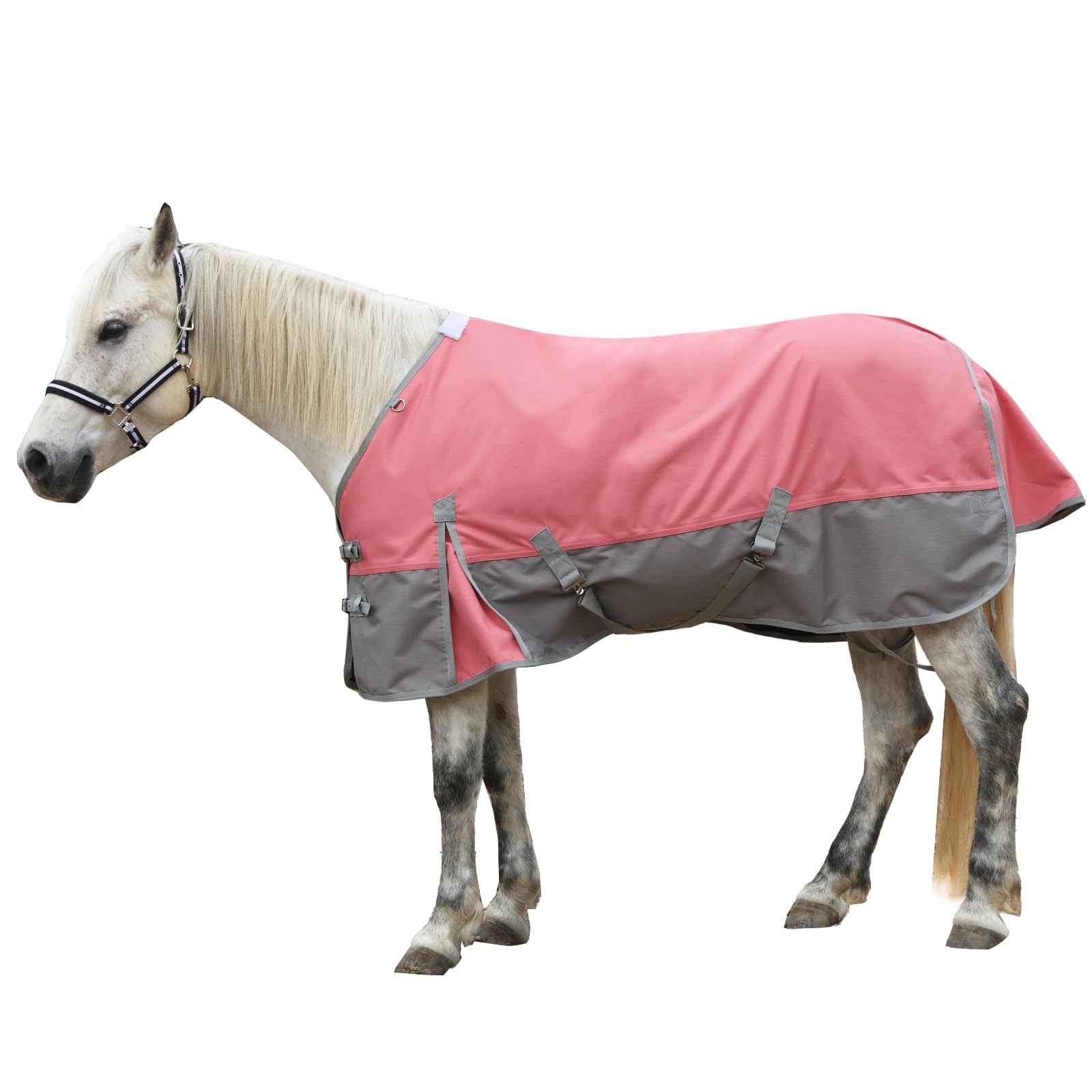 Gallopoff 1200D Ripstop Waterproof Breathable Horse 78", Pink Grey (0g Fill)