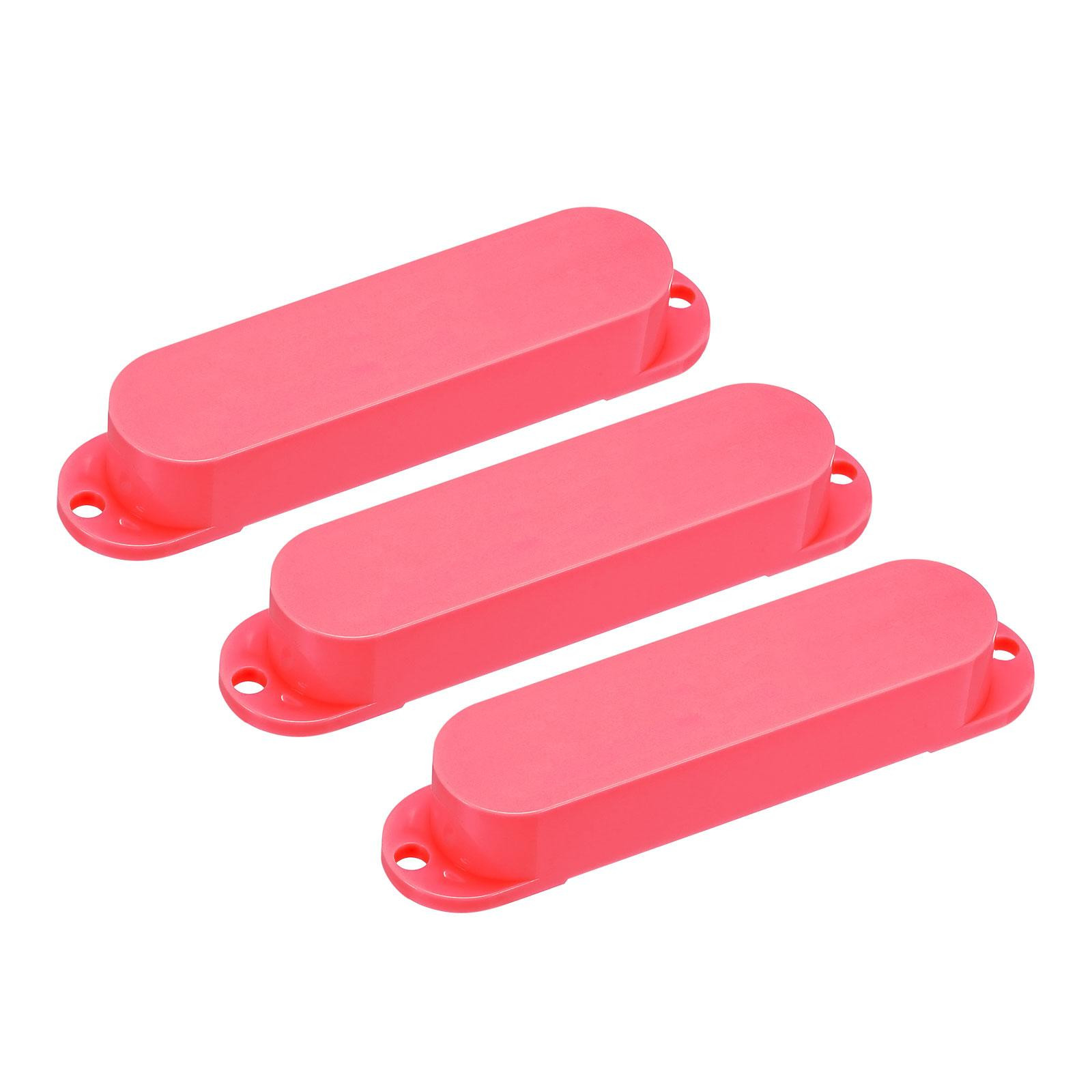 Guitar Pickup Cover Closed Single Coil Plastic Closed Shell Pink 3Pcs