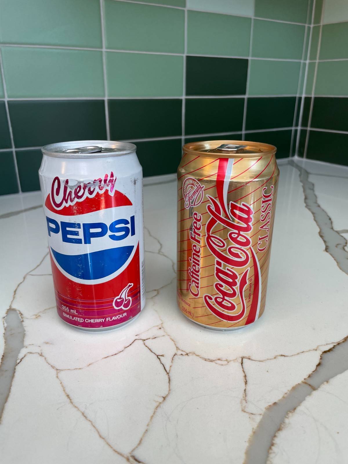 Antique Vintage Aluminum Coke and Pepsi Cans - Lot of 2 - Cherry Pepsi, CF Coke