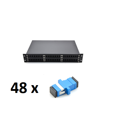 SC 48 Fibers Rack Mounted Terminal Box,Fiber Optic Patch Panel- 6351