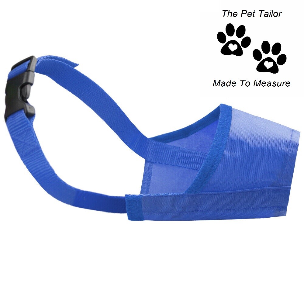Akita Dog Muzzle Blue Nylon Training Aid Anti Bite Barking Pet Snout Guard