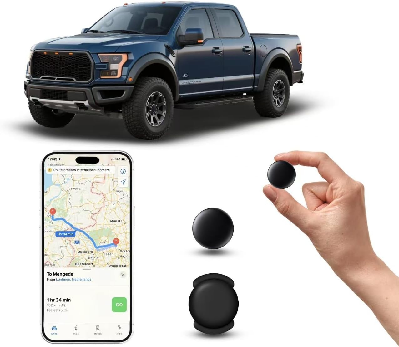 Vehicle Mini GPS Tracker –Hidden car real-time locator with no monthly fee (iOS)