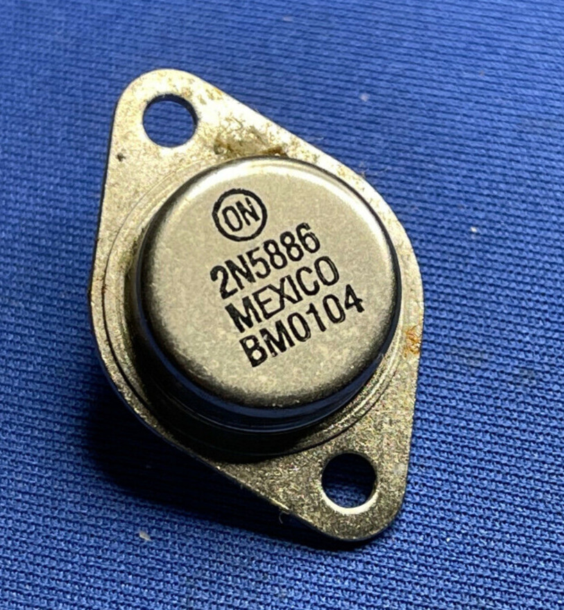 2N5886 ON MOT TO-3 POWER TRANSISTOR NPN VINTAGE 0104 NOS LAST ONE QTY-1
