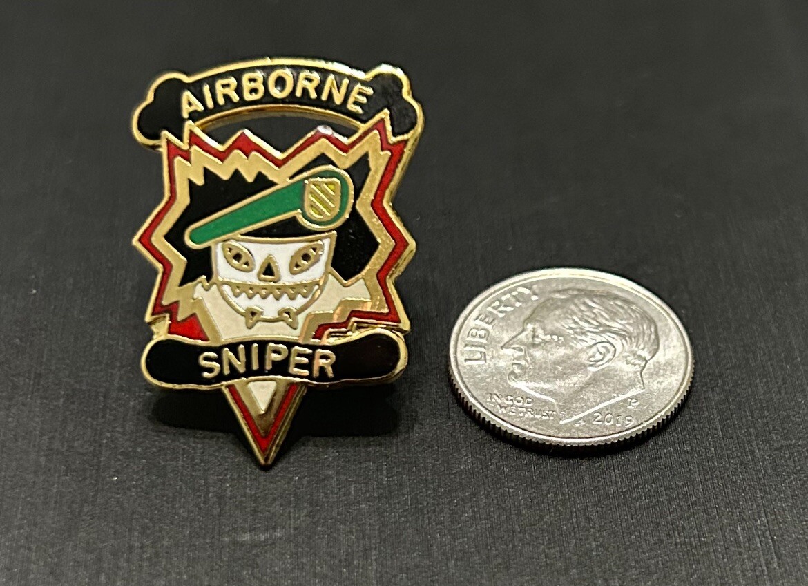NEW Vietnam US Special Forces Airborne Sniper Pin - Fast Free Tracked Shipping