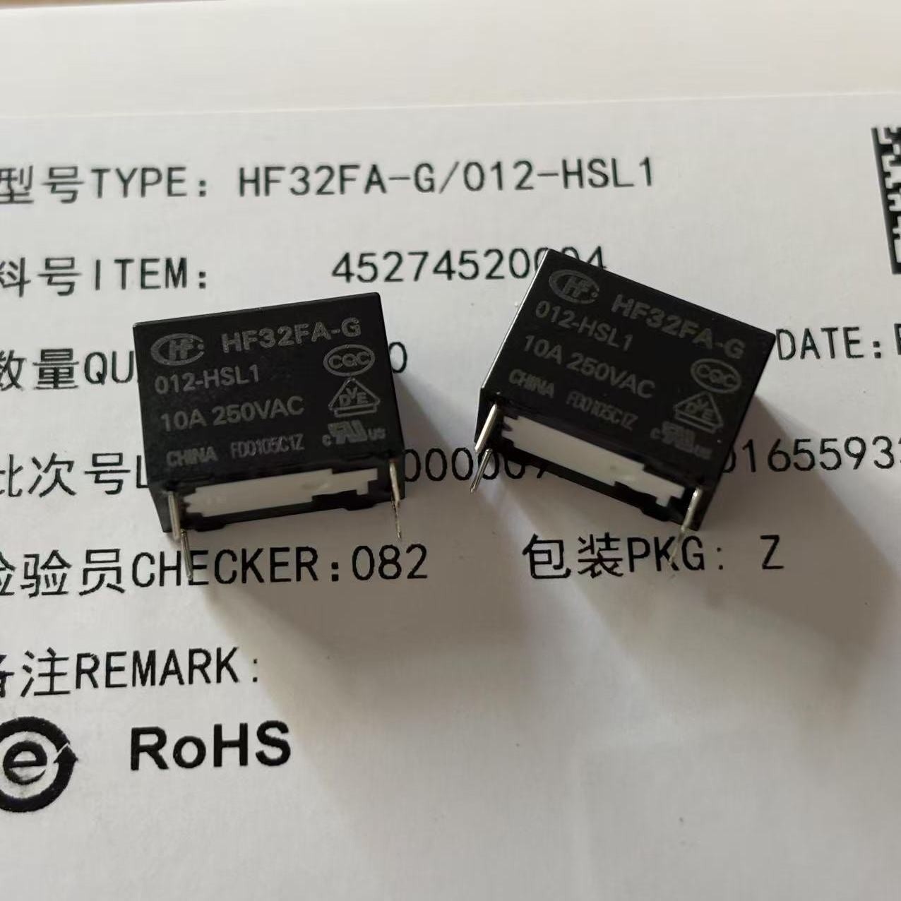 New HF32FA-G/012-HSL1 Power Relay 10A 5VDC 4 Pin x 10pcs *hh
