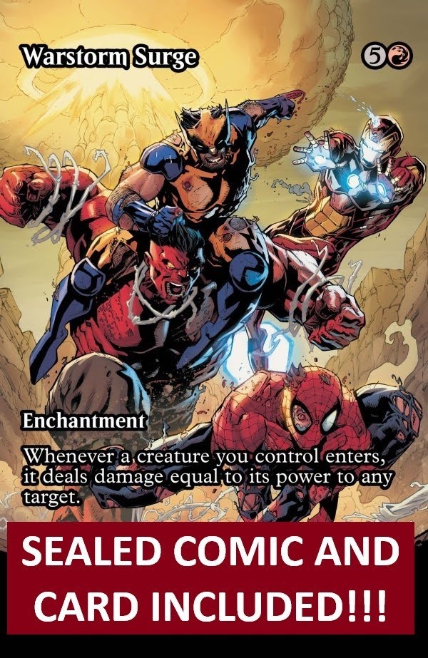 Avengers Armageddon #1 Stegman MtG Variant Polybagged with Warstorm Surge Card!
