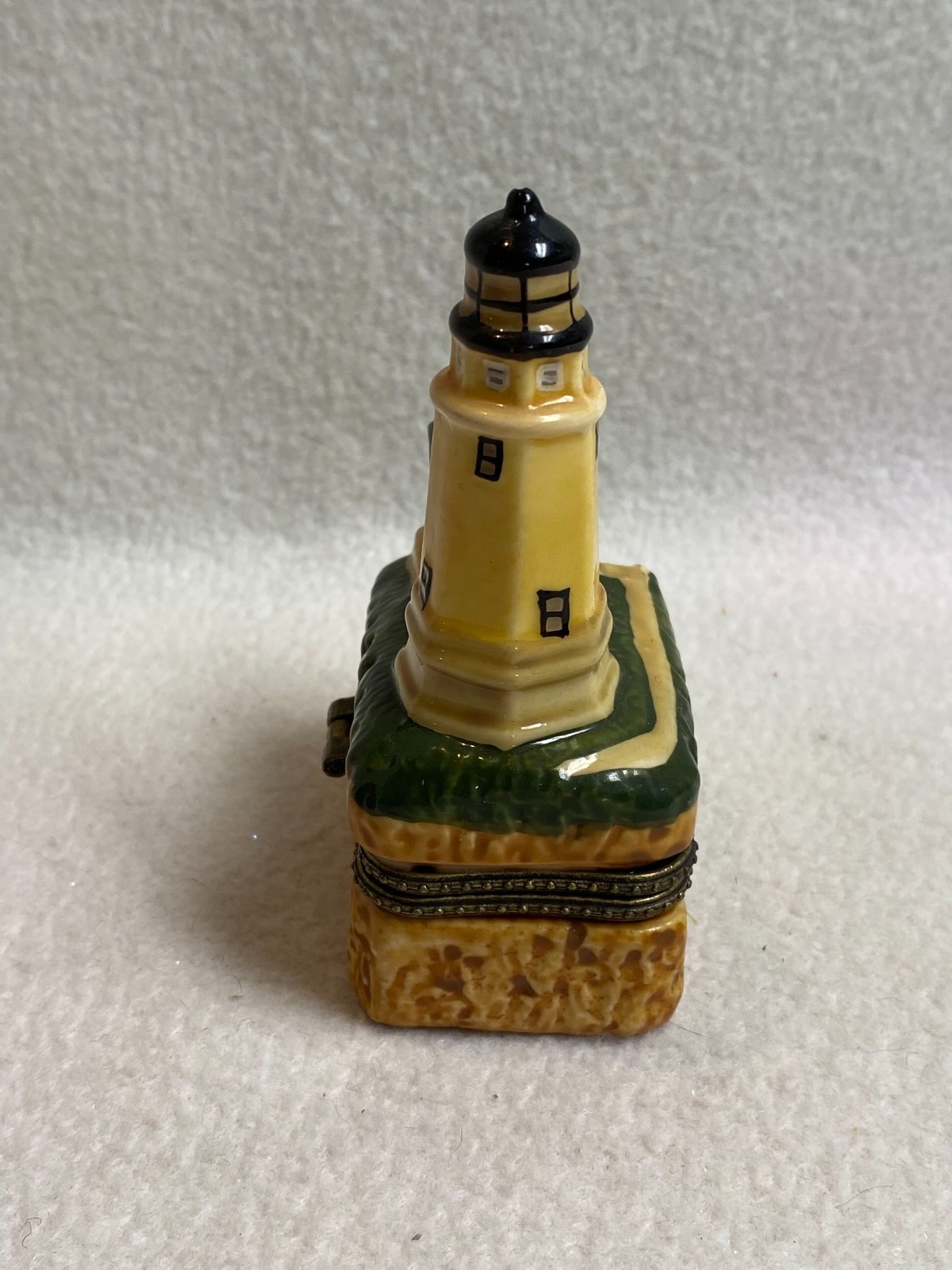 Ceramic Lighthouse Hinged Trinket Box