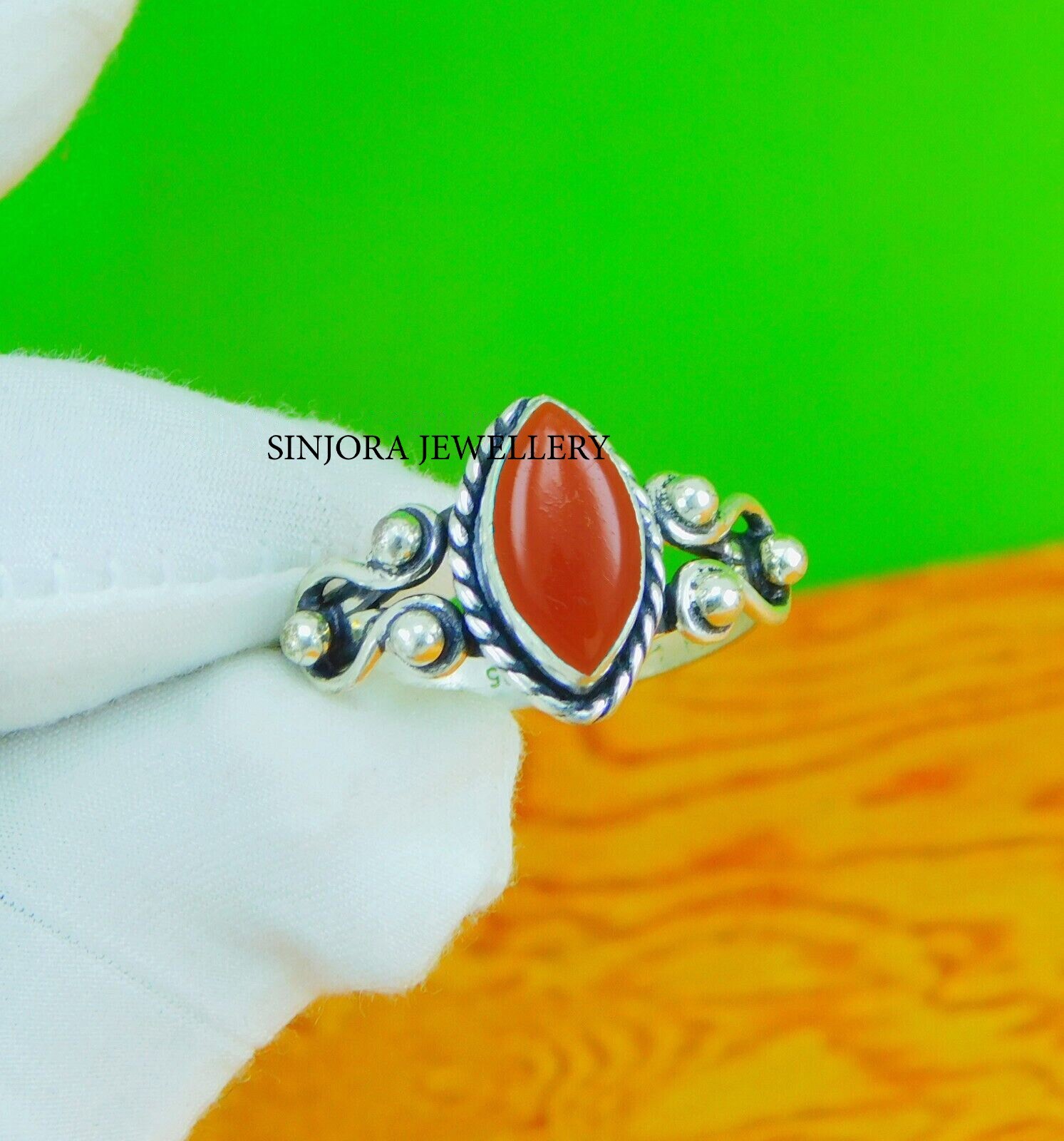 Carnelian Gemstone 925 sterling silver handmade Gift ring US size 5 to 13