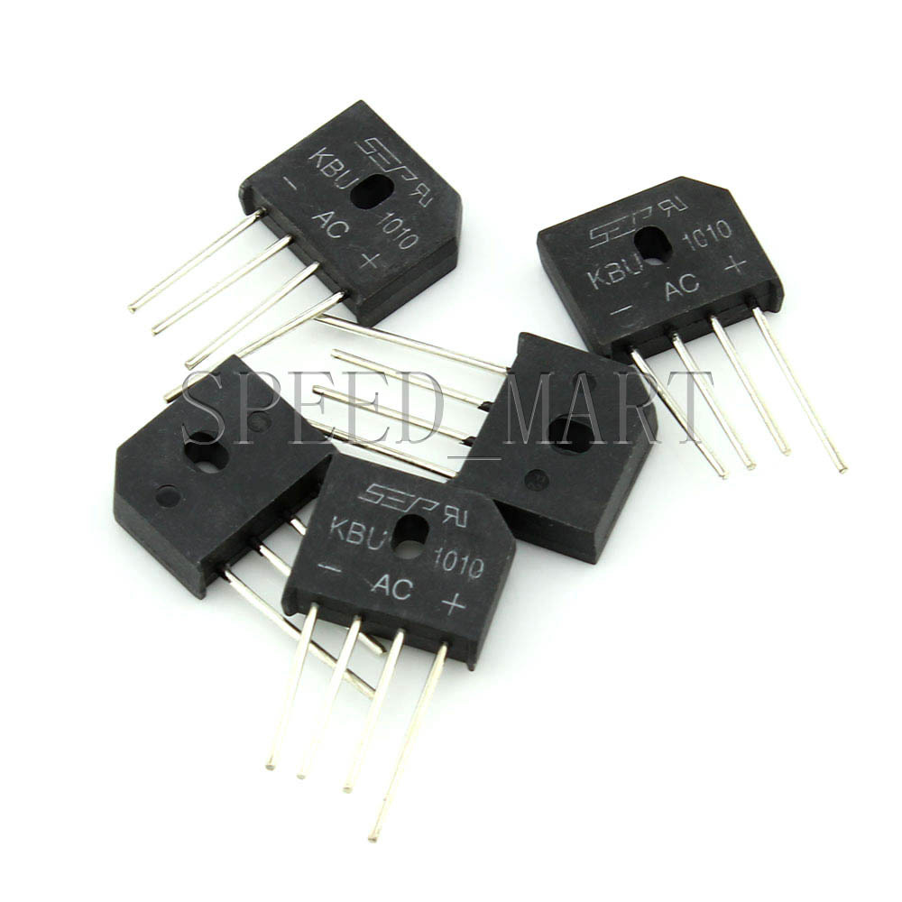 5 pcs KBU1010 Bridge Rectifier Gleichrichter 1000V AC change DC 10A KBU-1010