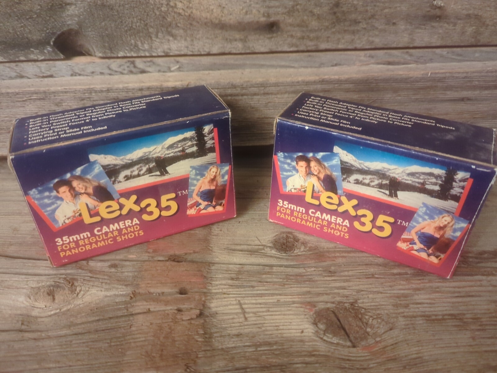 Two LEX 35mm Camera w/ Box, Strap, Instructions C26-37