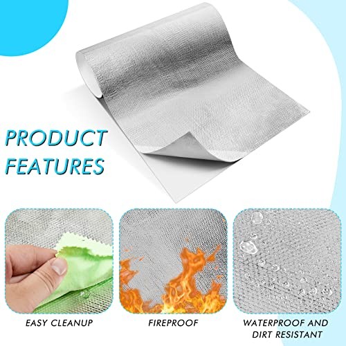 Pcs4'' x 48'' Aluminized Heat Shield Thermal Barrier Adhesive 24 x 48 Inch 2