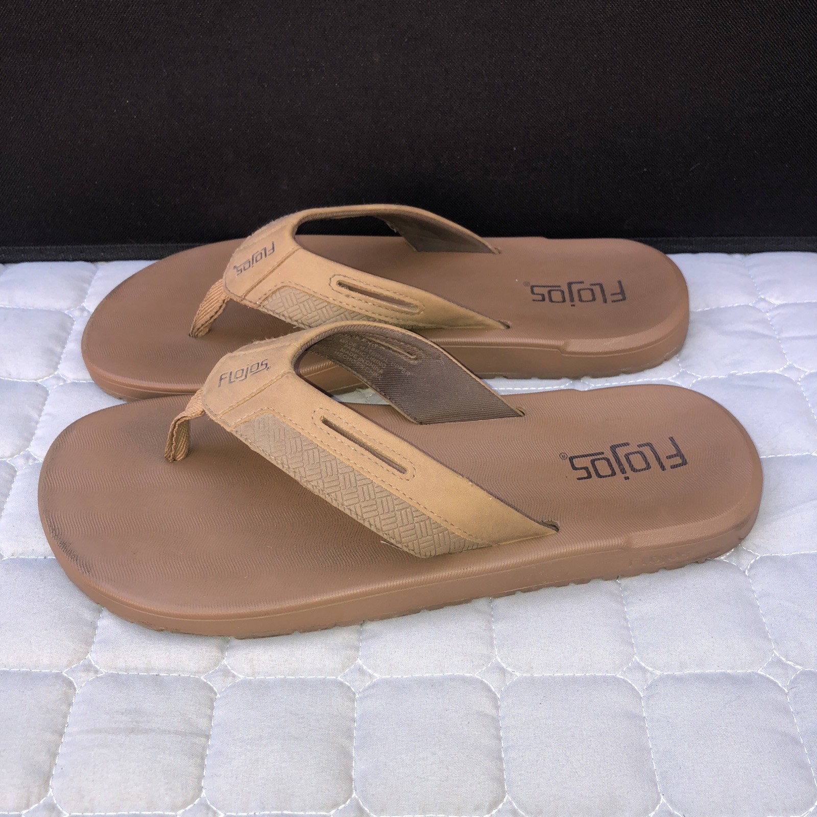 Flojos Brown Flip Flop Sandals Men Size 10
