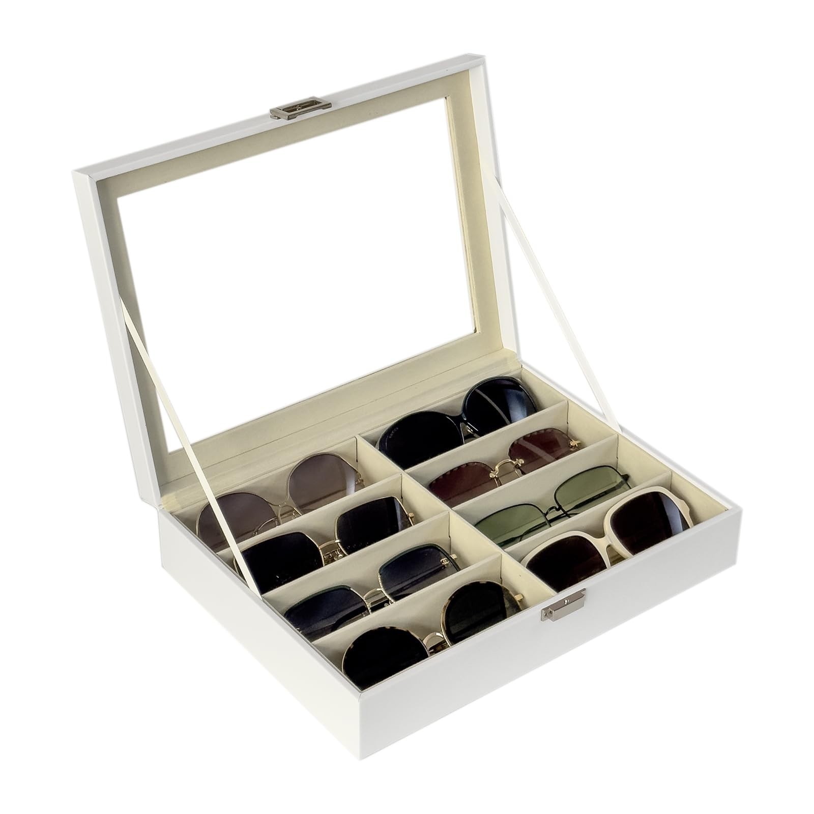 UnionPlus Sunglasses Organizer, 4/8 Slots Eyewear Storage Box, Glasses Case C...