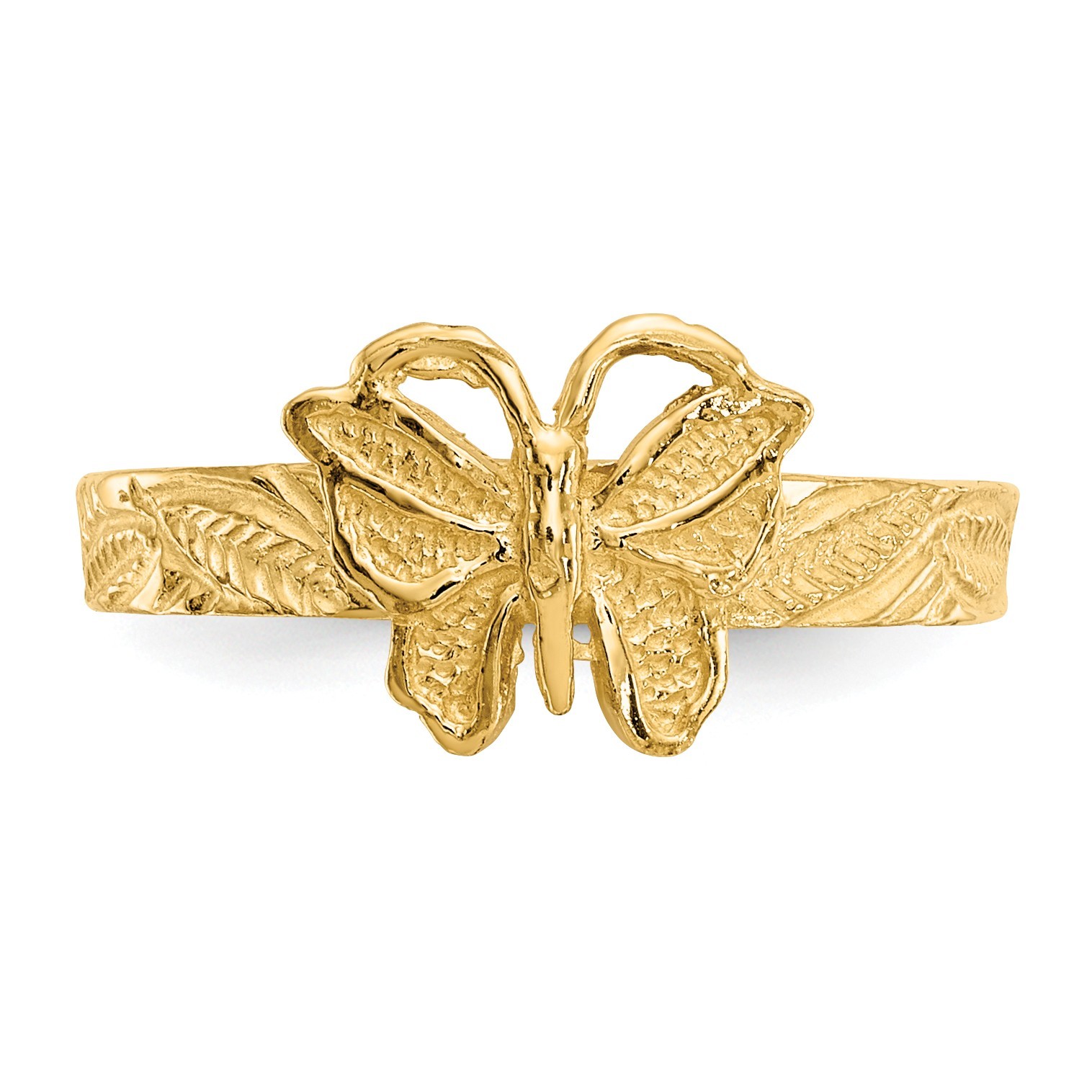 Butterfly Toe Ring in 14 Karat Gold