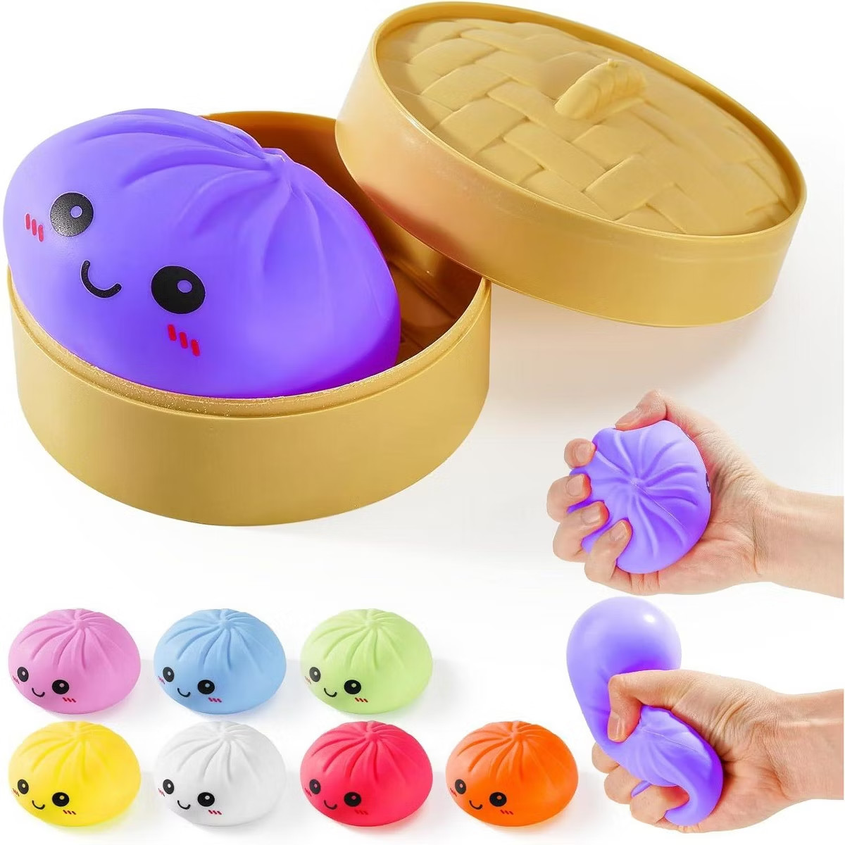 Dumpling Squishy Mystery 3.5" Stress Balls Fidget Sensory Toy Random Pull Sealed