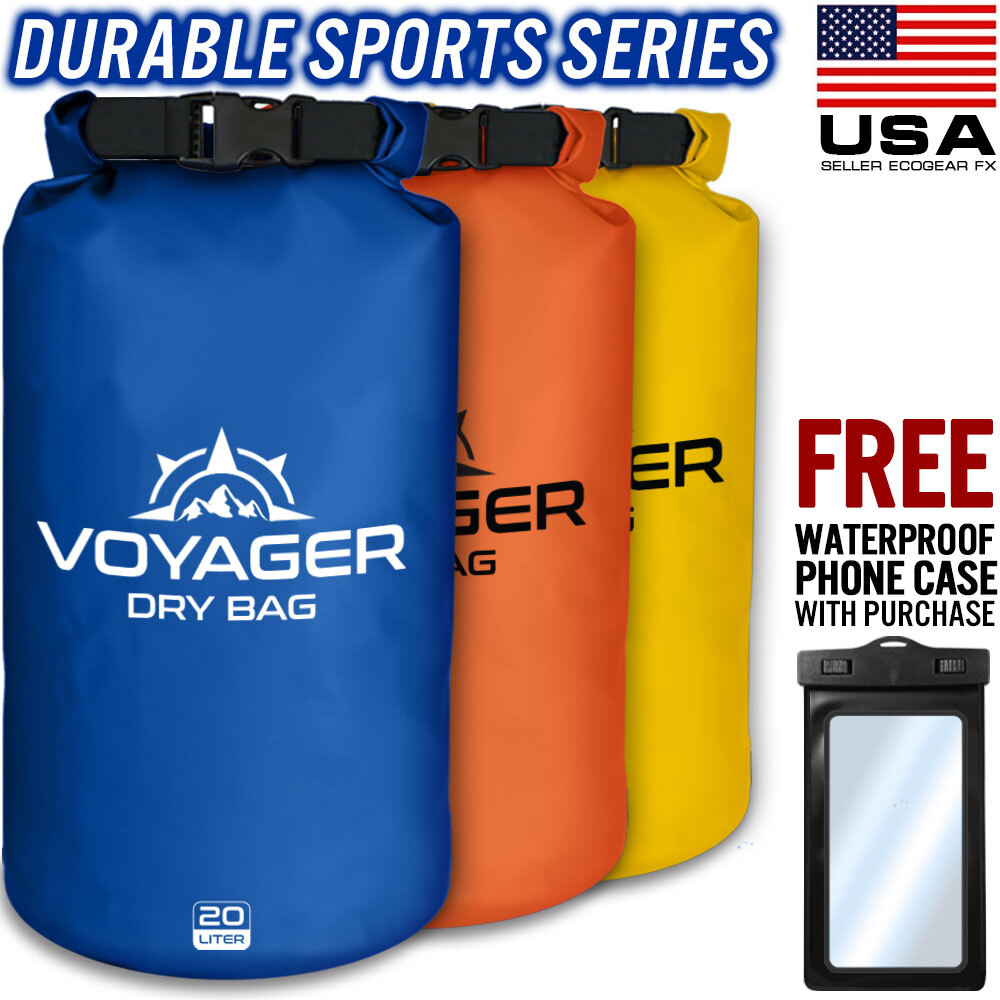 Waterproof Dry Bag Roll Top Gear Bag Kayak Fishing Camping Boating Beach 10/20L