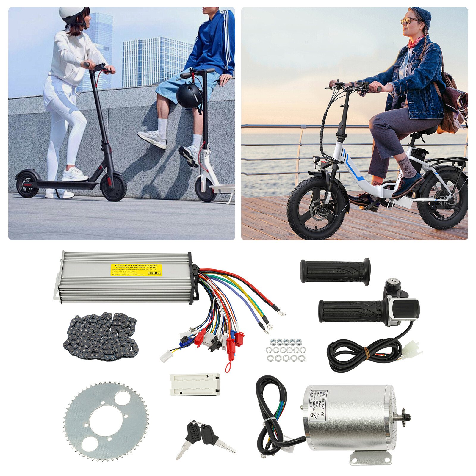 48V 2000W Electric Brushless Motor Conversion Kit For DIY E-bike Scooter Engine