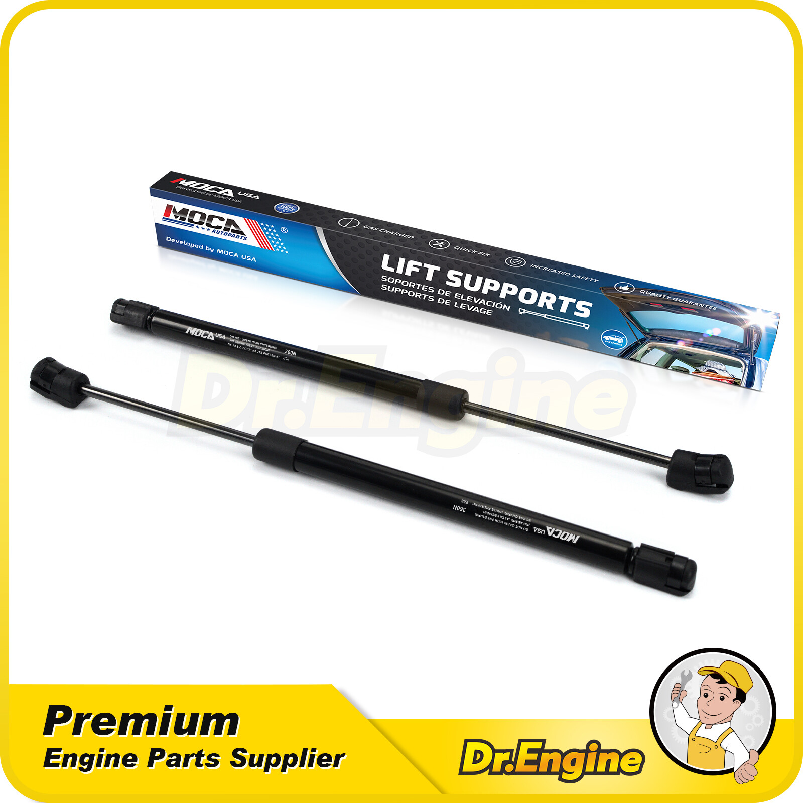2x Hood Lift Supports Struts Shocks For 1997-2006 Ford F-150 F-250 Expedition