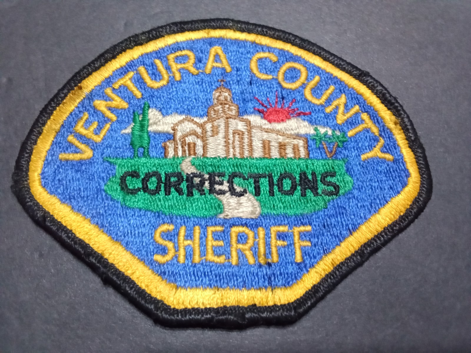 Vintage Ventura County California Sheriff Corrections Police Patch 3 1/2 X 4 1/2