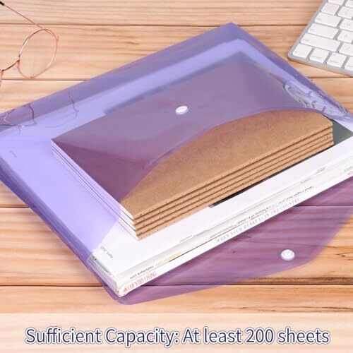 EOOUT 28pcs Plastic Envelopes, Plastic Folders for Assorted Number of Itemss