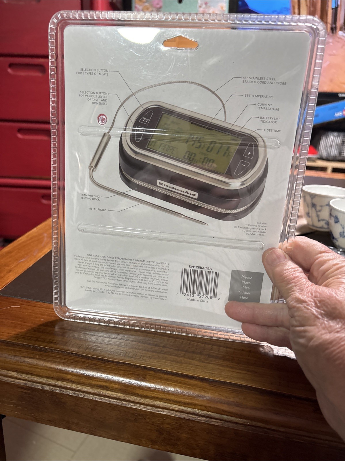 KitchenAid Wireless Remote Timer&Thermometer,Probe 200 Foot Range, New! Sealed