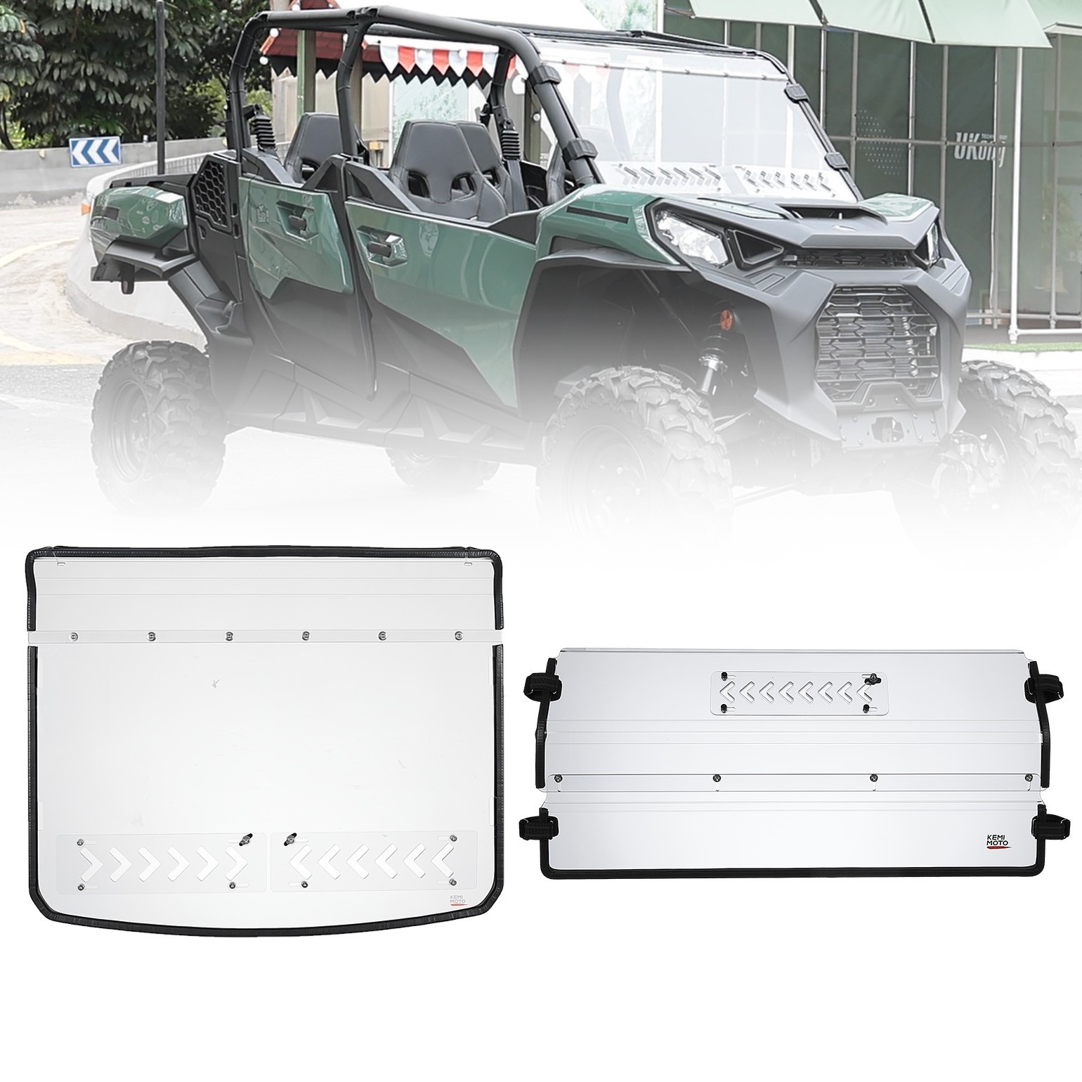 Vented Front & Rear Windshield for Can Am Commander 700/ 1000R/ Max 2021-2026
