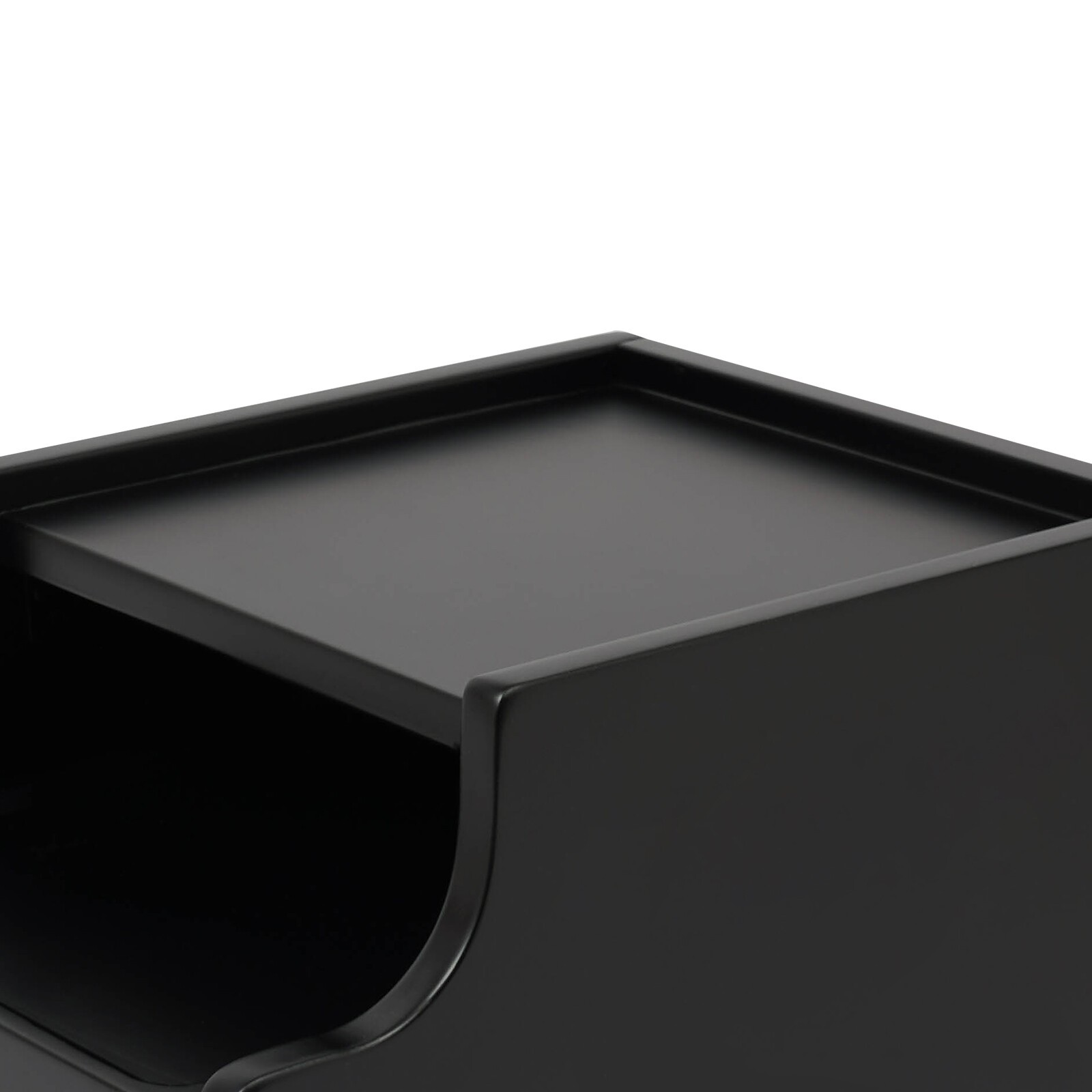 2-Tier Bedroom Storage Cabinet Nightstand with 2 Drawers Modern Bedside Table