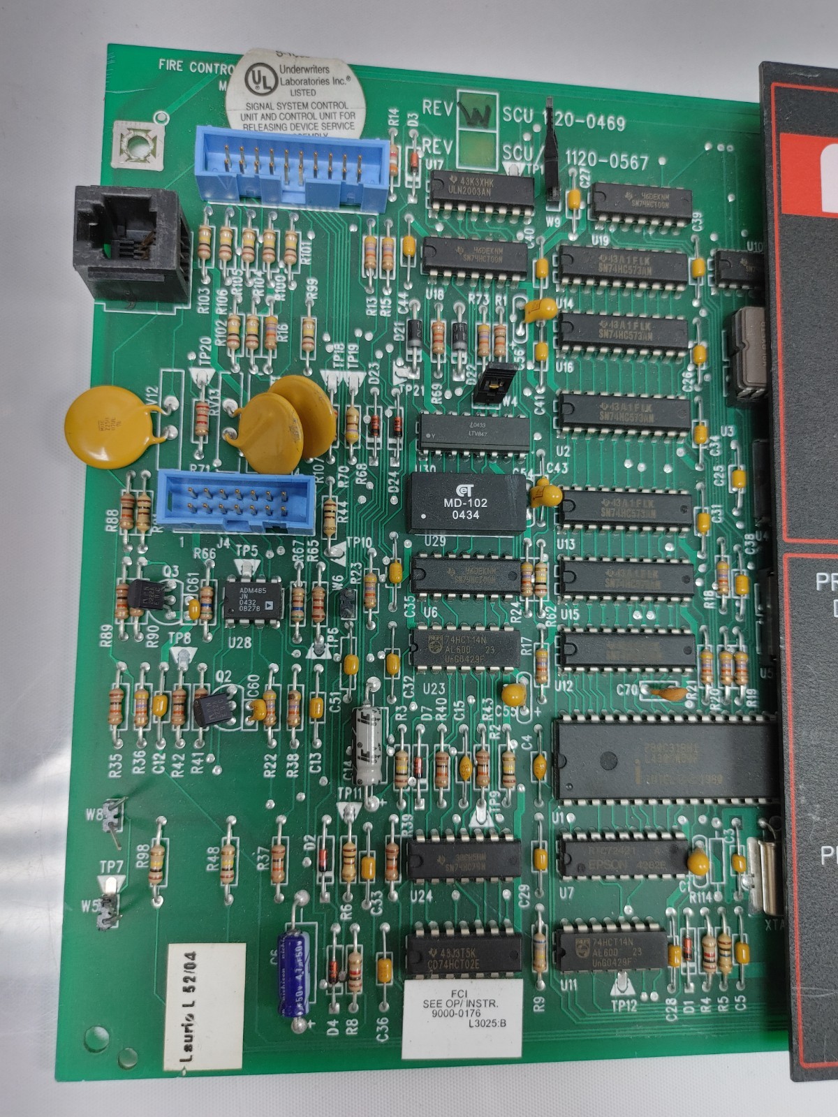 Fire Control Instruments 1120-0469 REV W 7200 Series System Control Unit