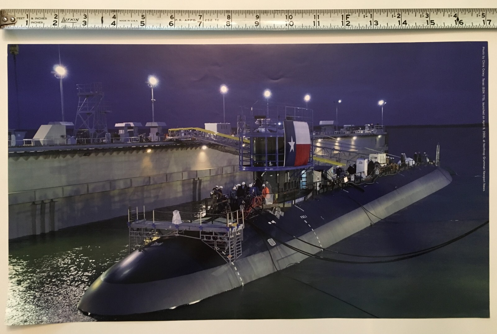 USS TEXAS (SSN 775) NUCLEAR-POWERED FAST ATTACK SUBMARINE COMMEMORATIVE POSTER