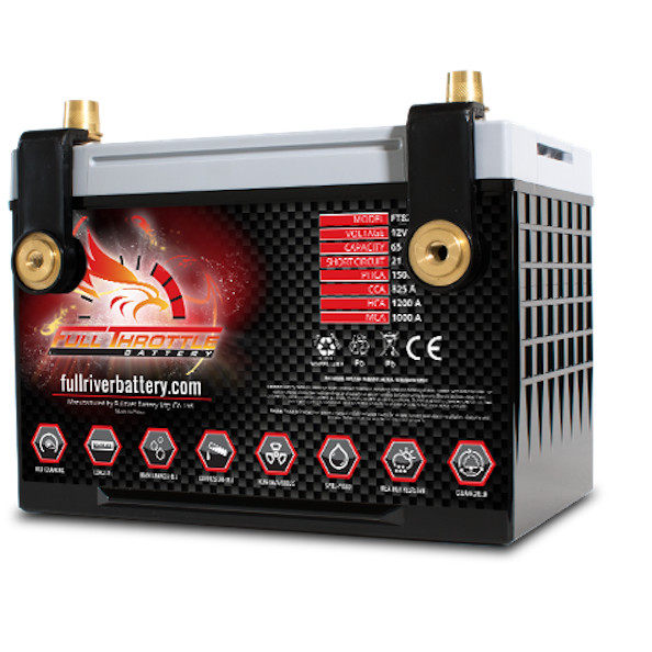 Full Throttle FT825-78 Group 34 AGM Power Cell Car Audio Battery Full River