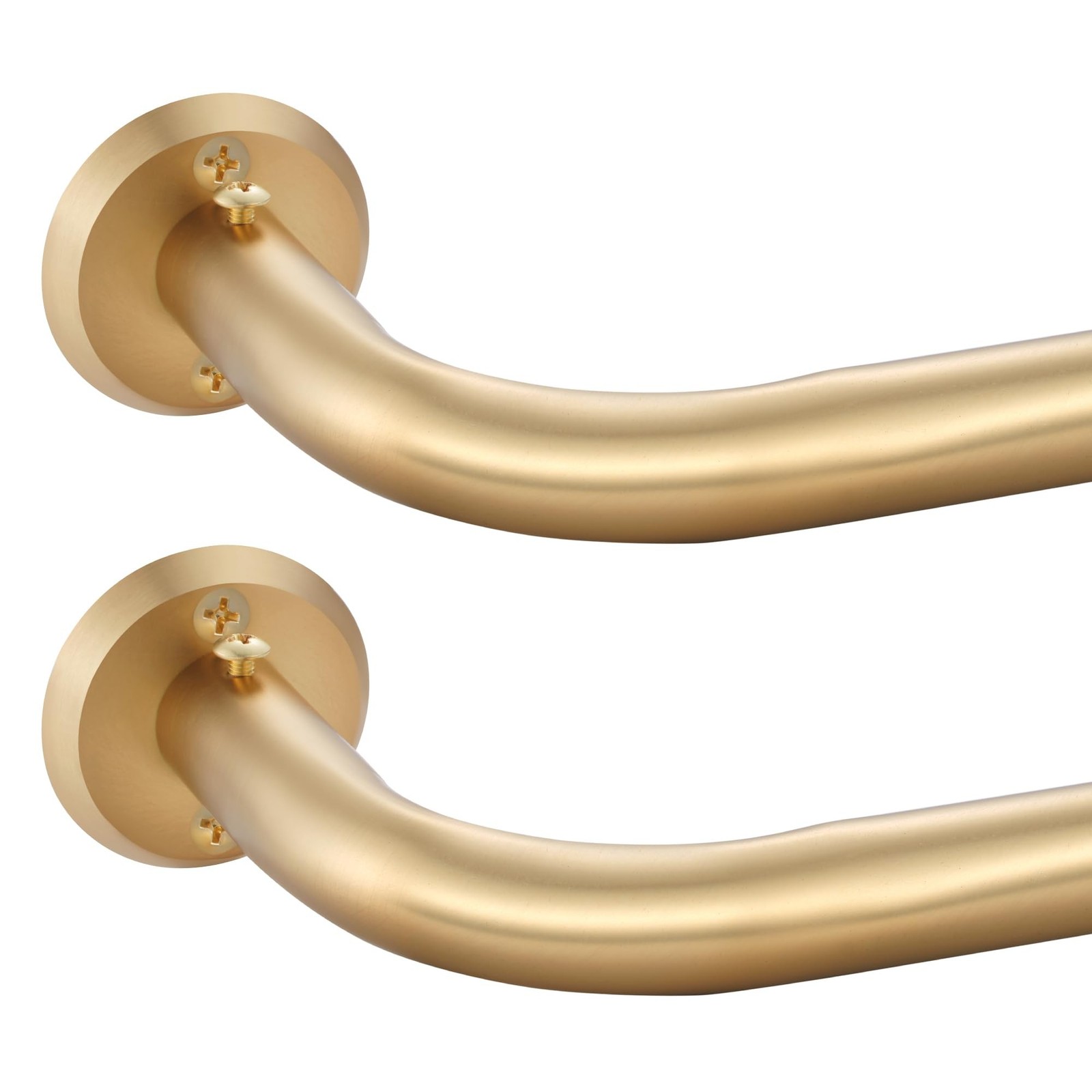 Wrap Around Curtain Rods 2 Pack for 48 to 84 Inches Windows, 1" Heavy Duty Ro...