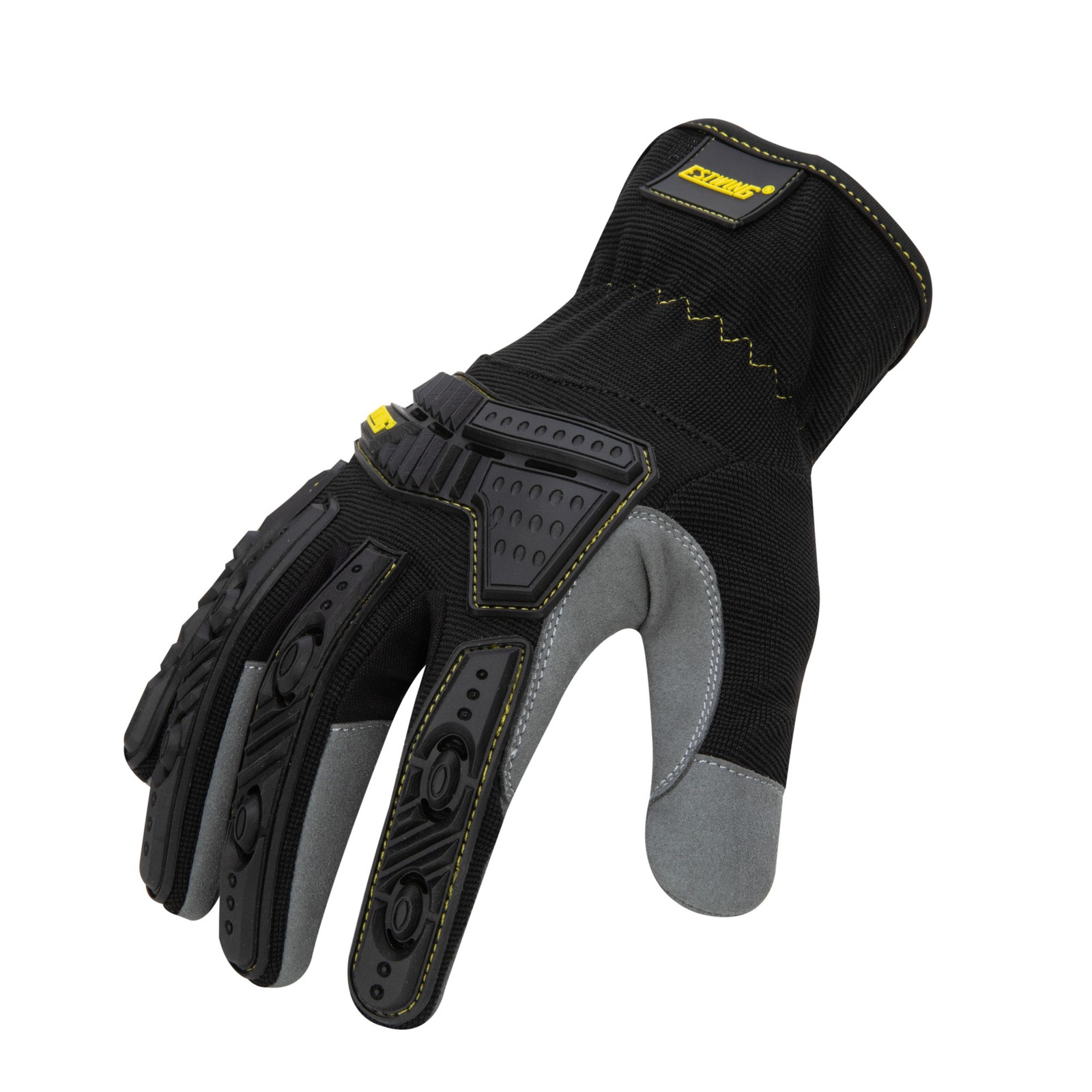 Estwing Impact Speedcuff Work Gloves in Black, Gray, EWIMPSC05