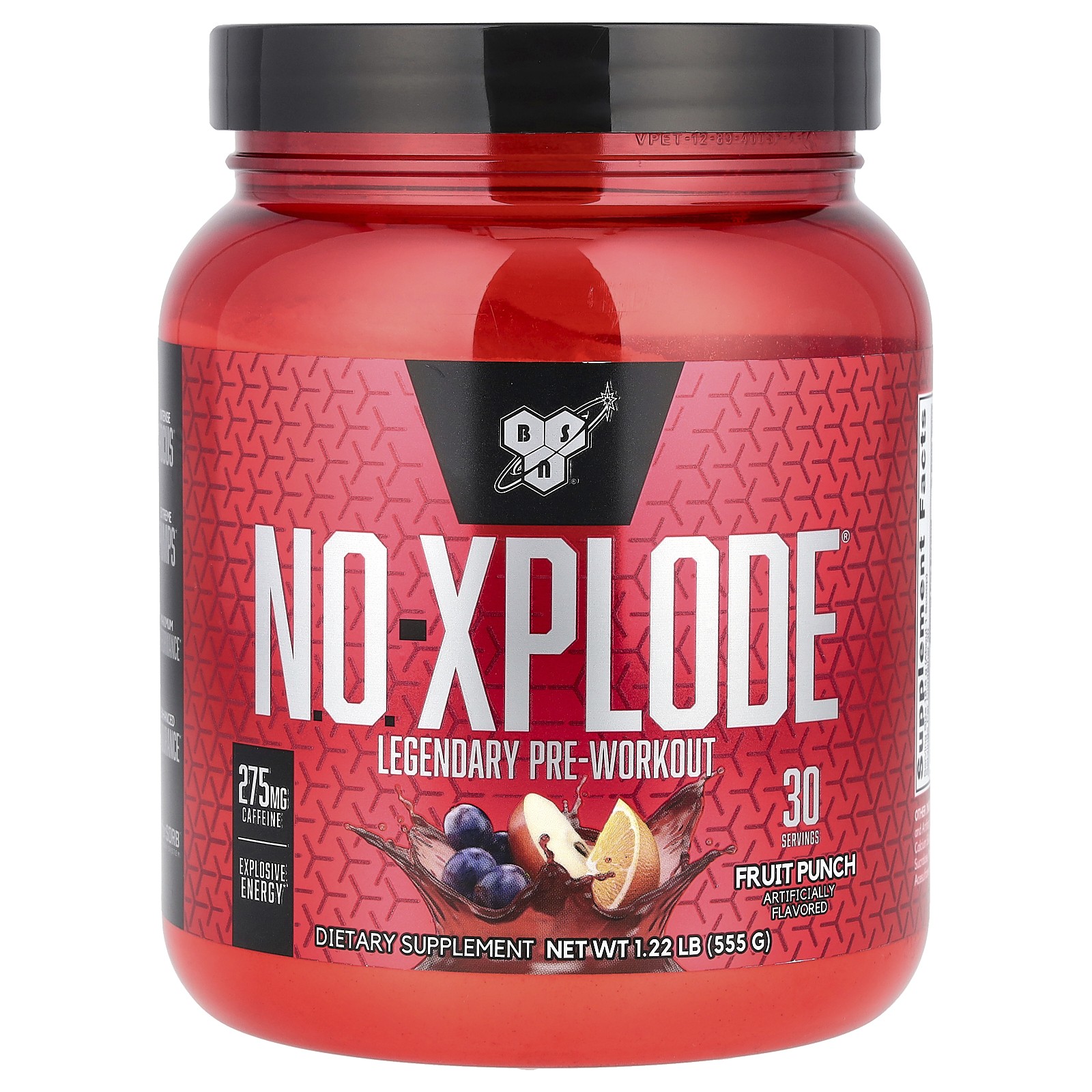N.O.-XPLODE®, Legendary Pre-Workout, Fruit Punch, 1.22 lbs (555 g)