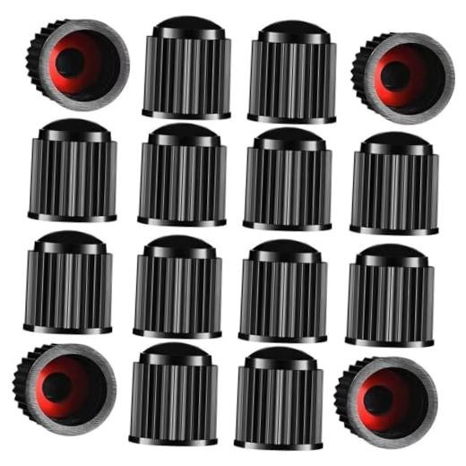 Tire Valve Caps has a Sealing Ring Tire Valve Stem Caps for 15PCS Black