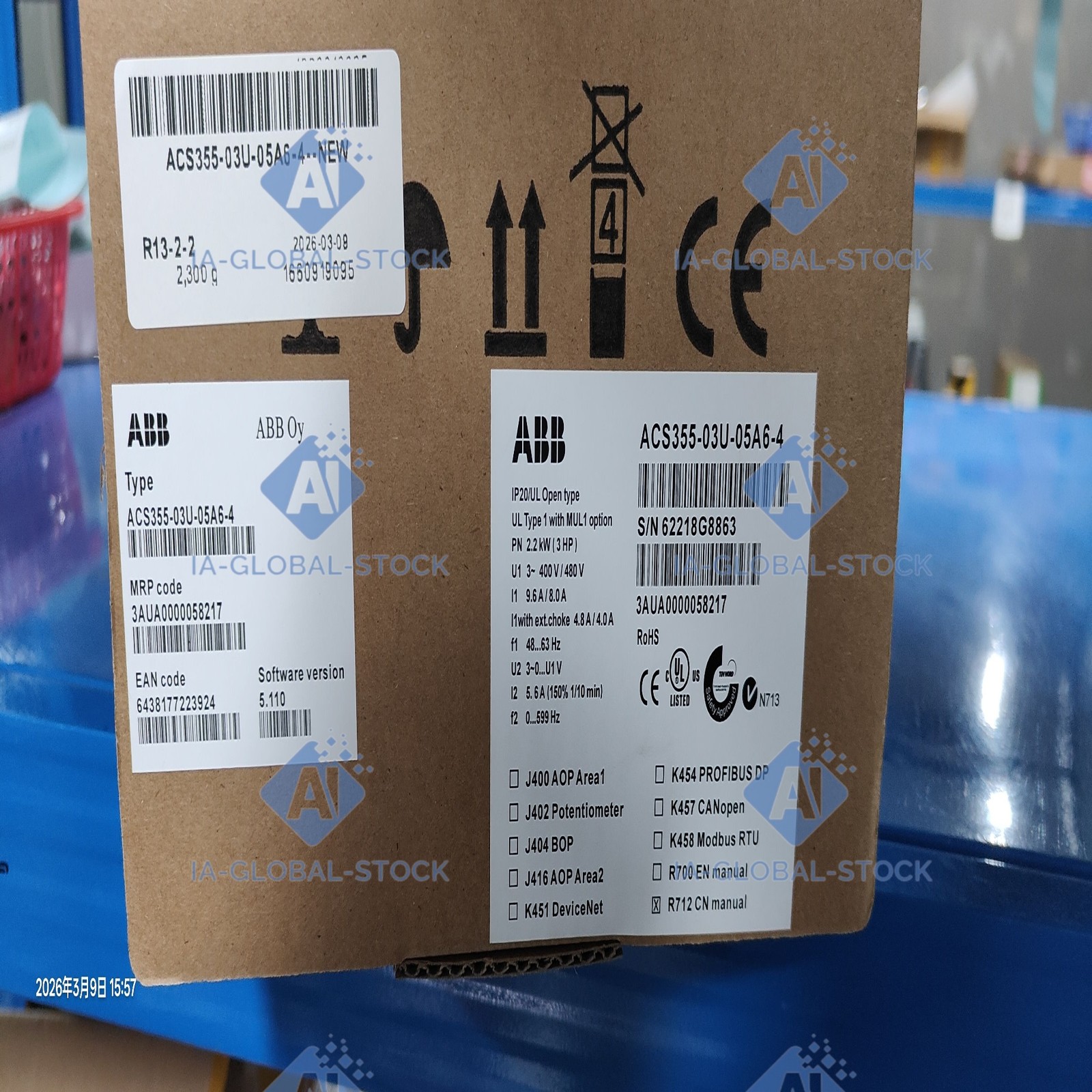 One NEW ABB ACS355-03U-05A6-4 + Free Delivery High Quality
