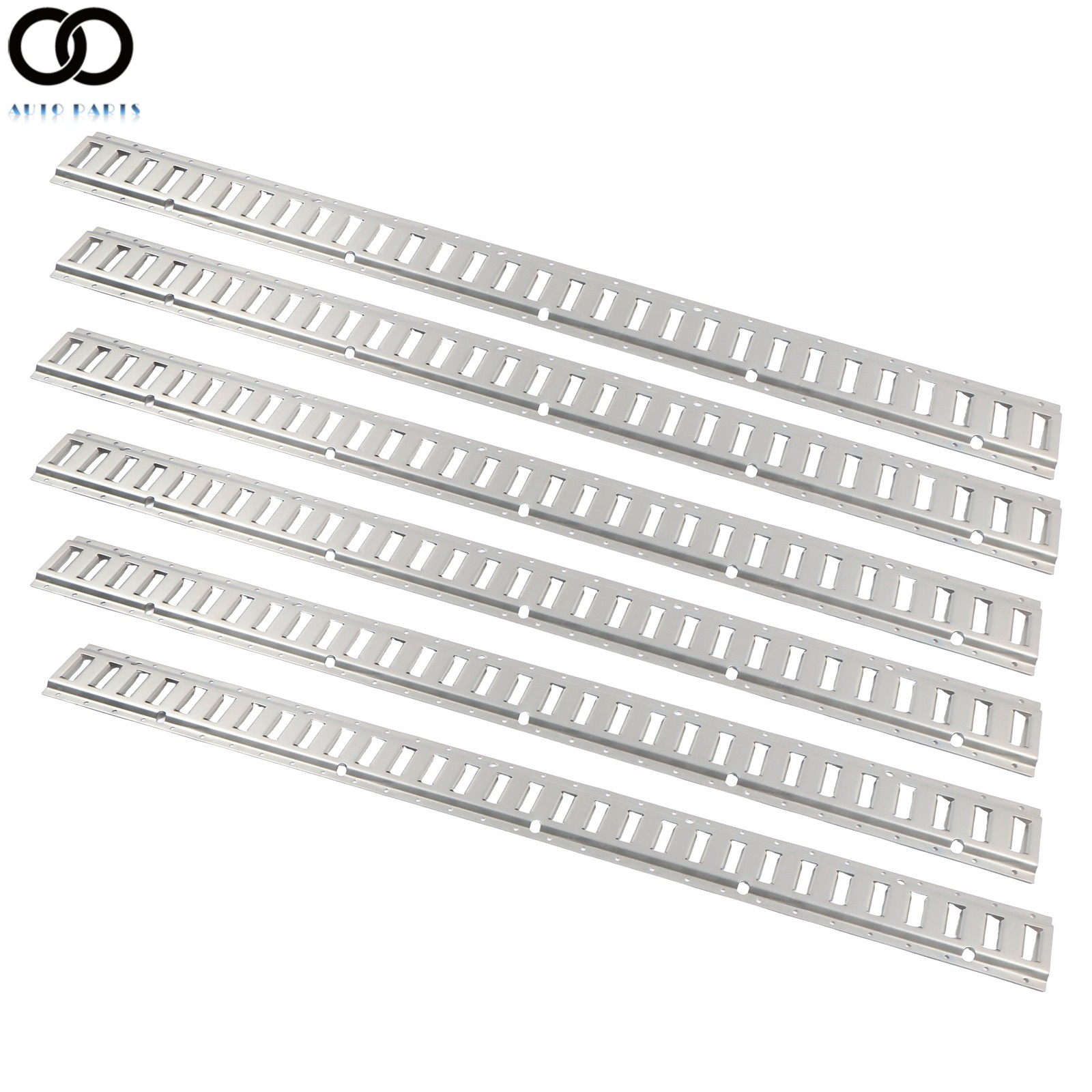 6 Pack 5' Horizontal E Track Tie Down Rail Kit Galvanized Steel Secure Cargo New