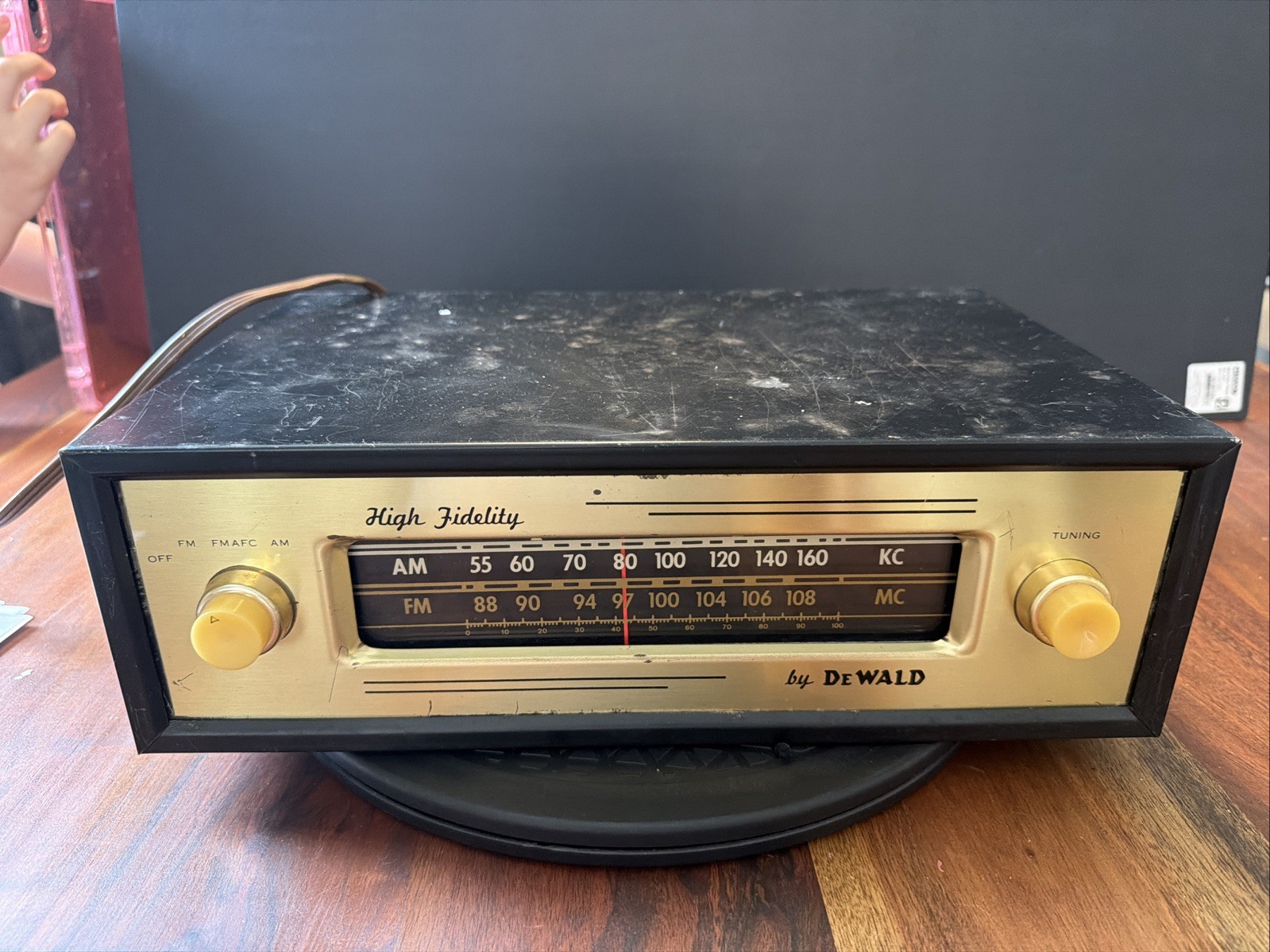 Vintage DeWald N-803B AM FM High Fidelity Tube Tuner Multiplex Output USA B.192