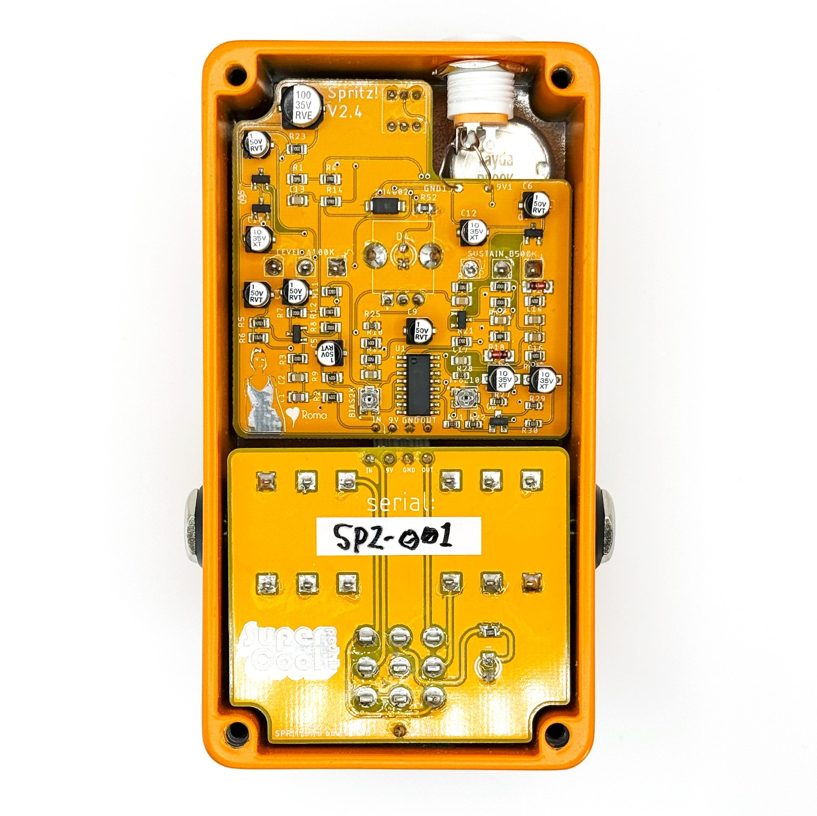 Supercool Pedals Spritz! Saturator Compressor Pedal