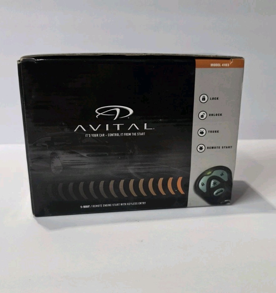 Avital 4103 Remote Start Keyless Entry System 2 Remotes Open Box Complete Kit