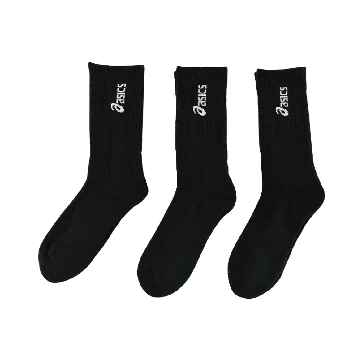 3 Pairs ASICS Men Crew Socks, Badminton Tennis Squash Volleyball Socks