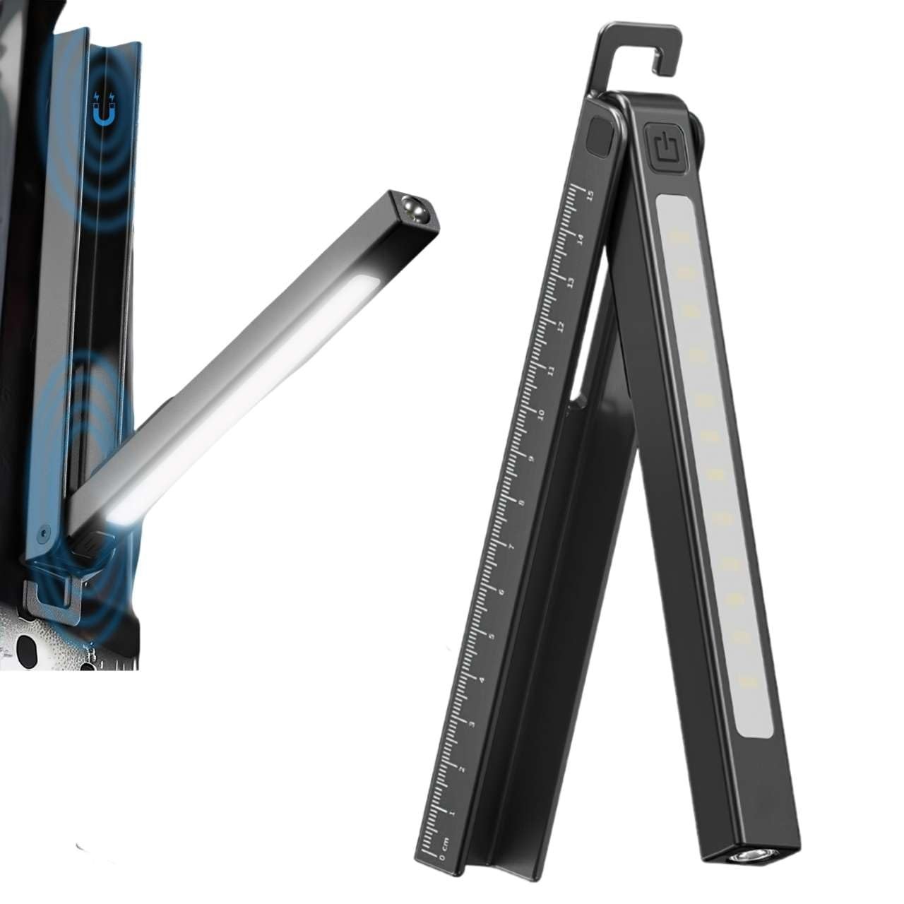 Magnetic Rechargeable Work Light with Display, 6 Modes 180° Adjustable, Hands...