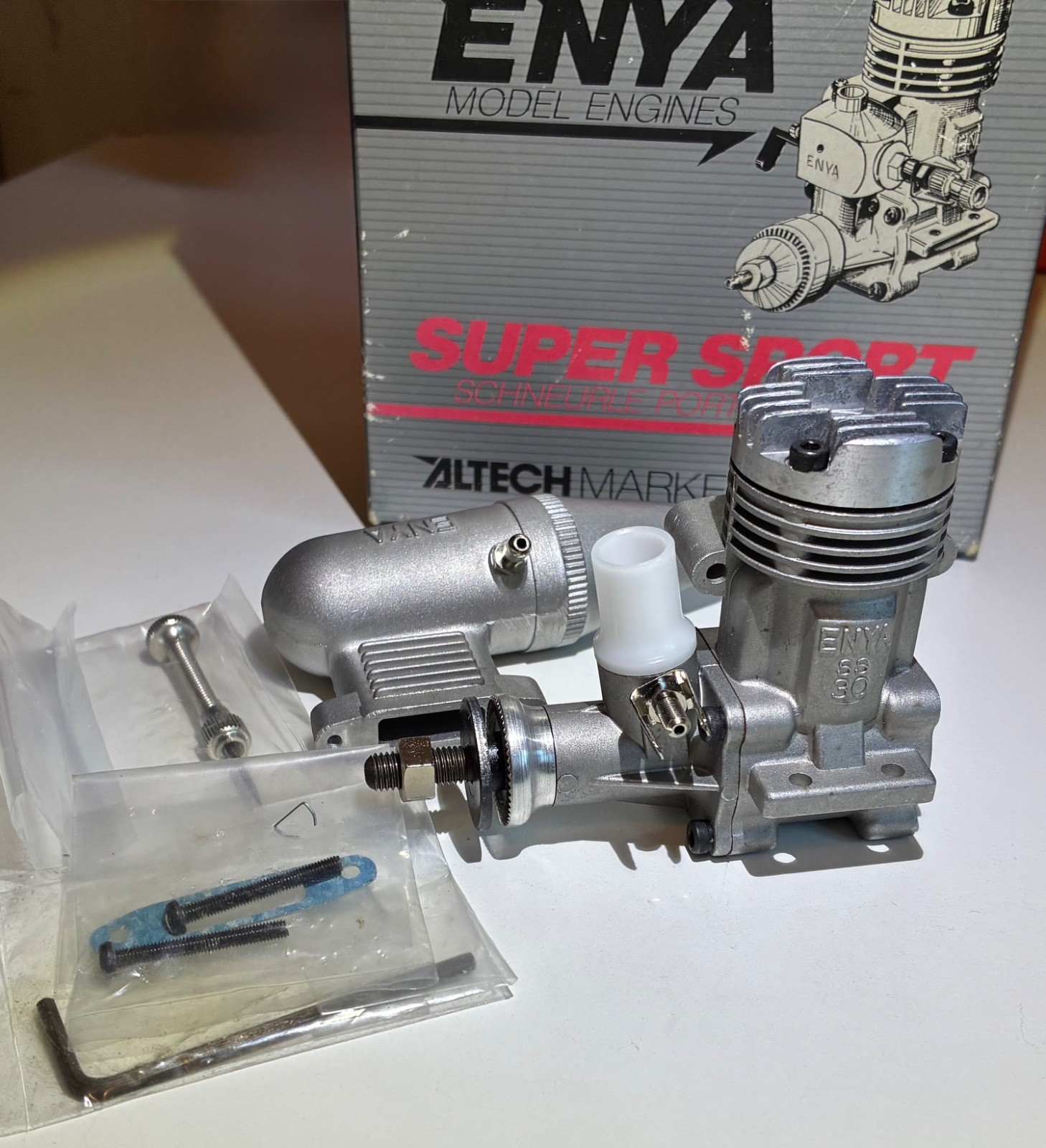 NEW in Box - Enya 30 SS 30SS CL Control Line Engine + Muffler - Front Mount NVA
