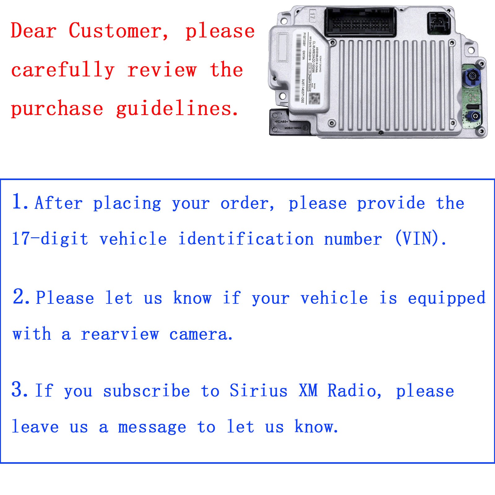 FOR Ford Sync 3 APIM Navigation Module 3.4 Upgrade VIN Programmed Plug Play NAV
