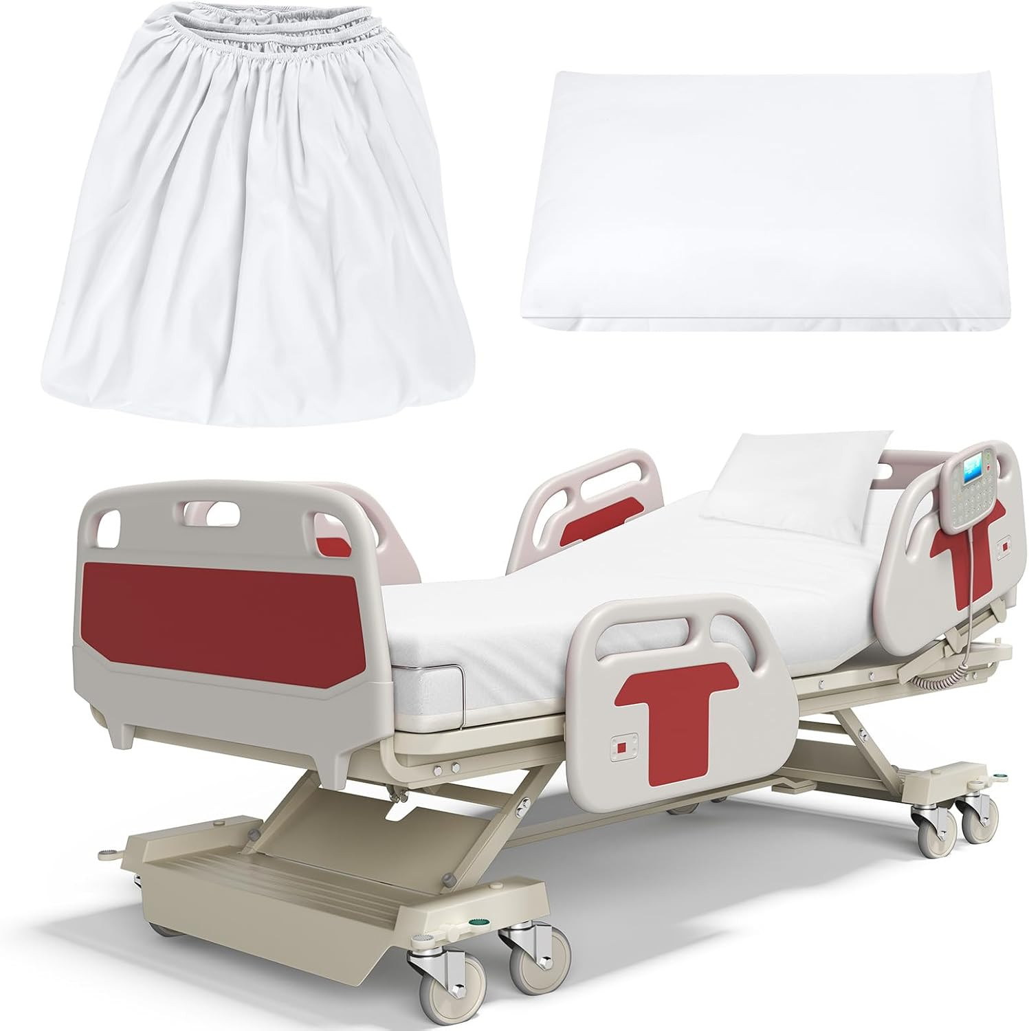 2 Pcs Hospital Bed Sheet Fitted 36 X 84 X 14 Inch with Hospital Bed Sheets and P