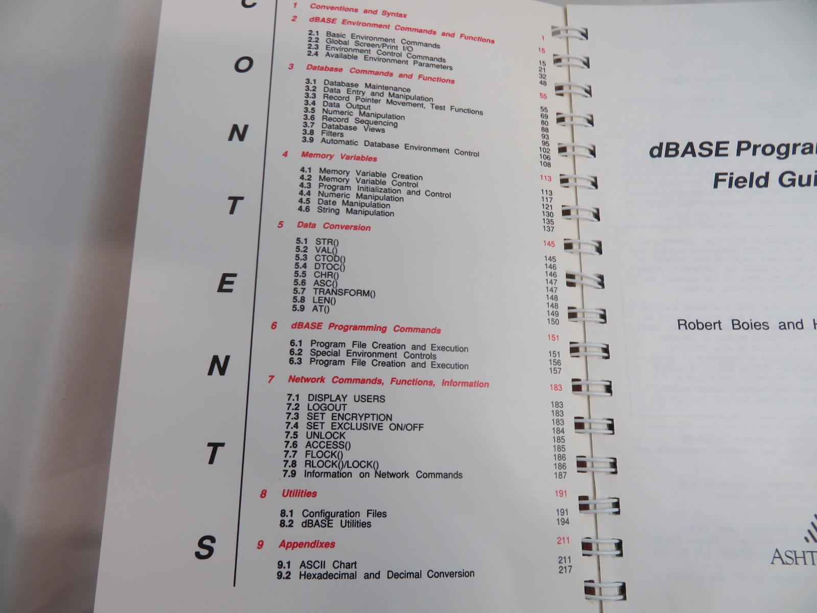 dBASE III PLUS by Ashton-Tate Programmers Field Guide Robert Boise