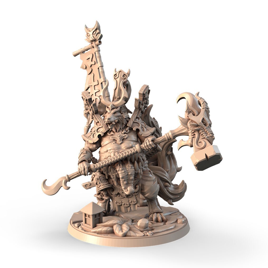 Kitsune Yamabushi Warrior - Hammer - Signum Games - Fantasy Dungeons and Dragons